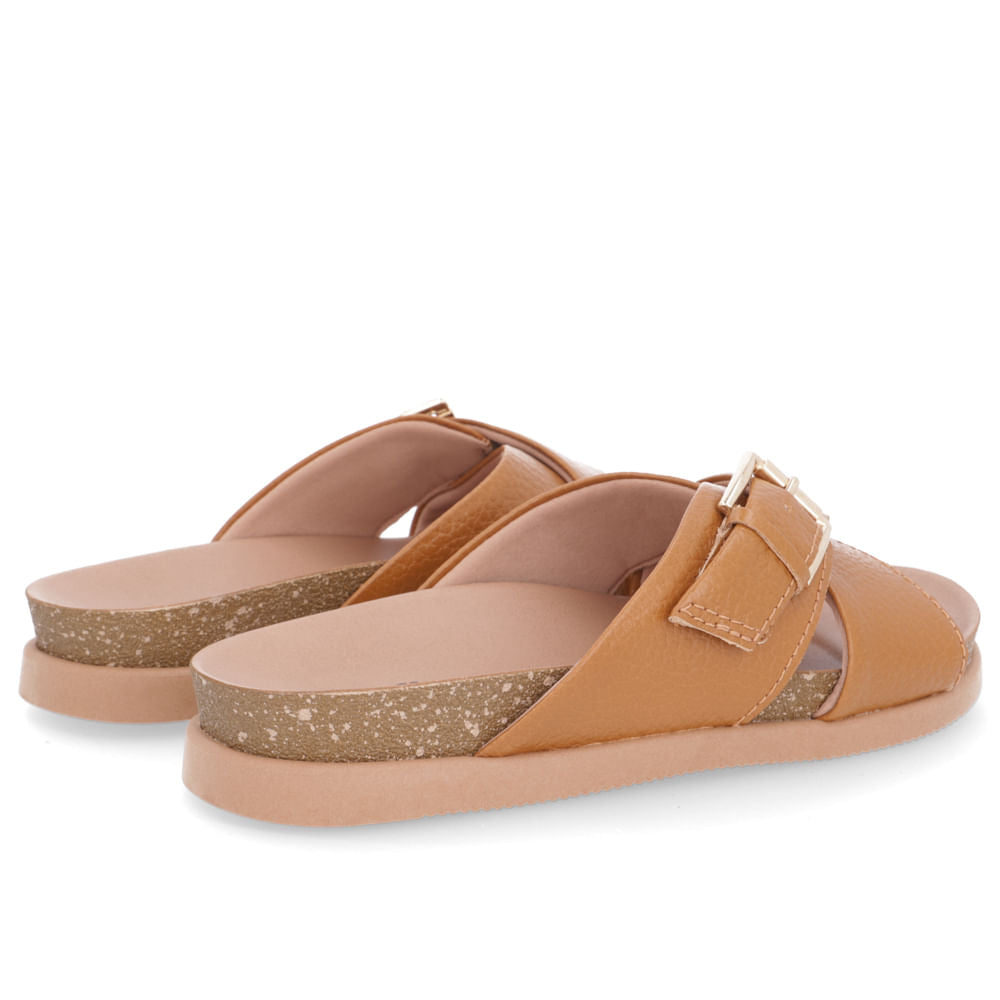 Boucle coulissante en cuir marron basique