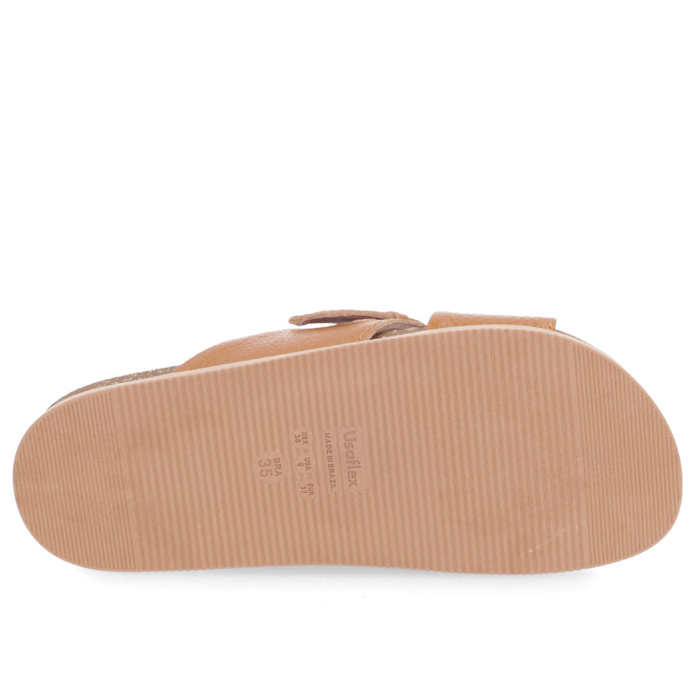 Boucle coulissante en cuir marron basique