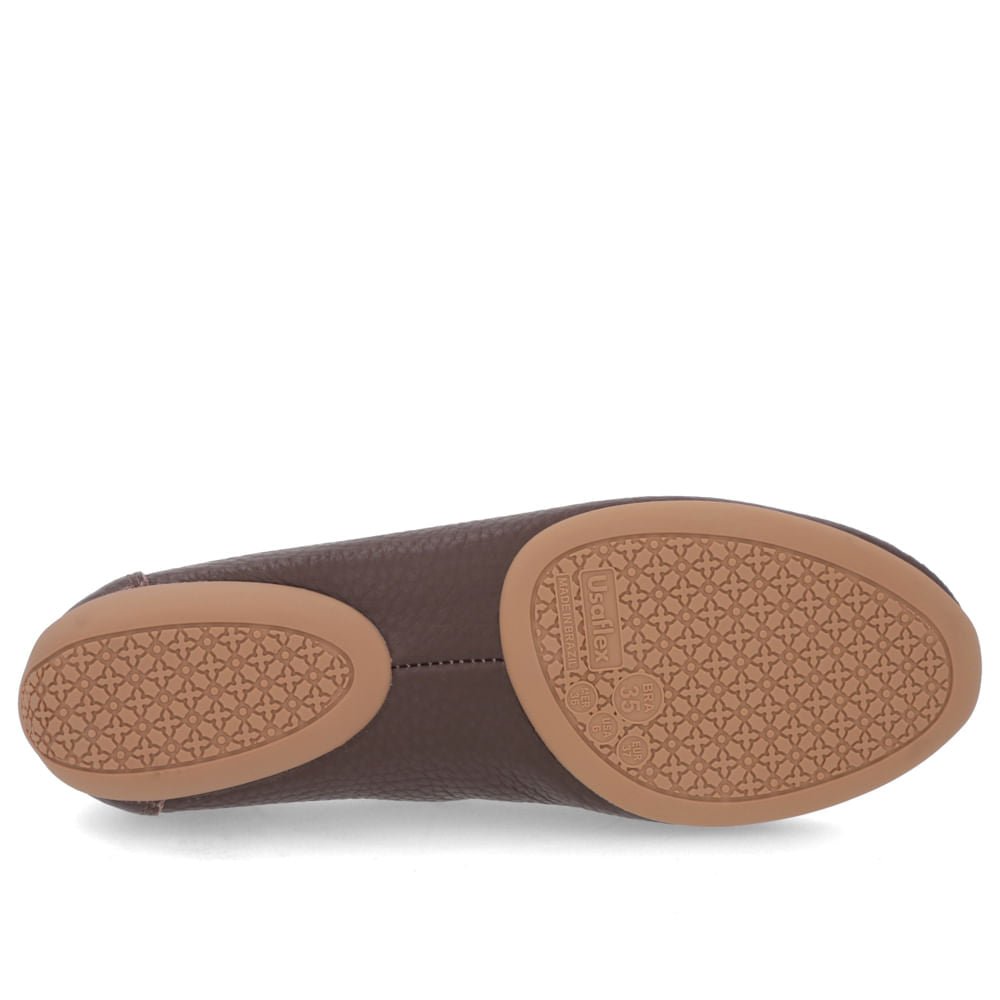 Mocassins en cuir chocolat avec décoration nœud