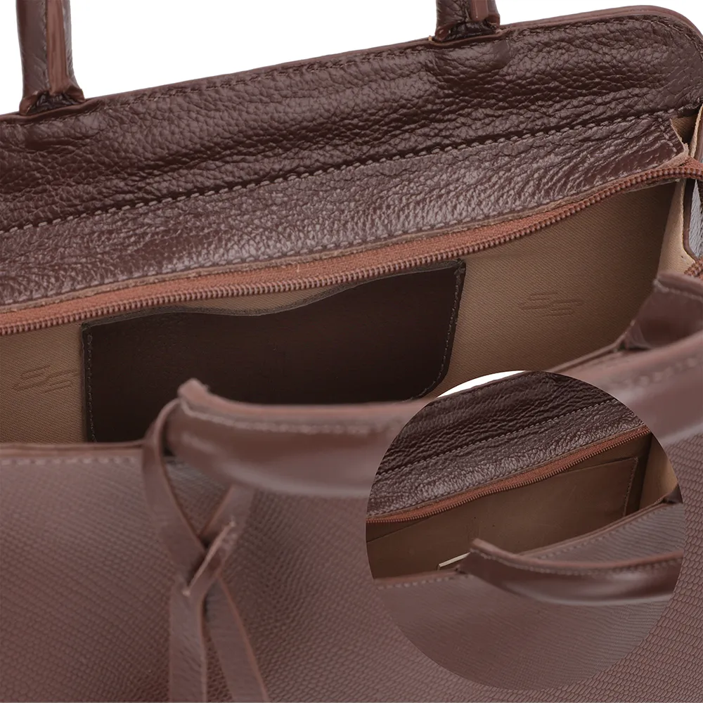 Sac fourre-tout en cuir marron