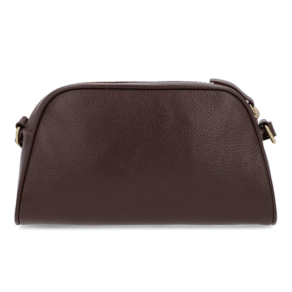 Sac à bandoulière en cuir marron Pinhão