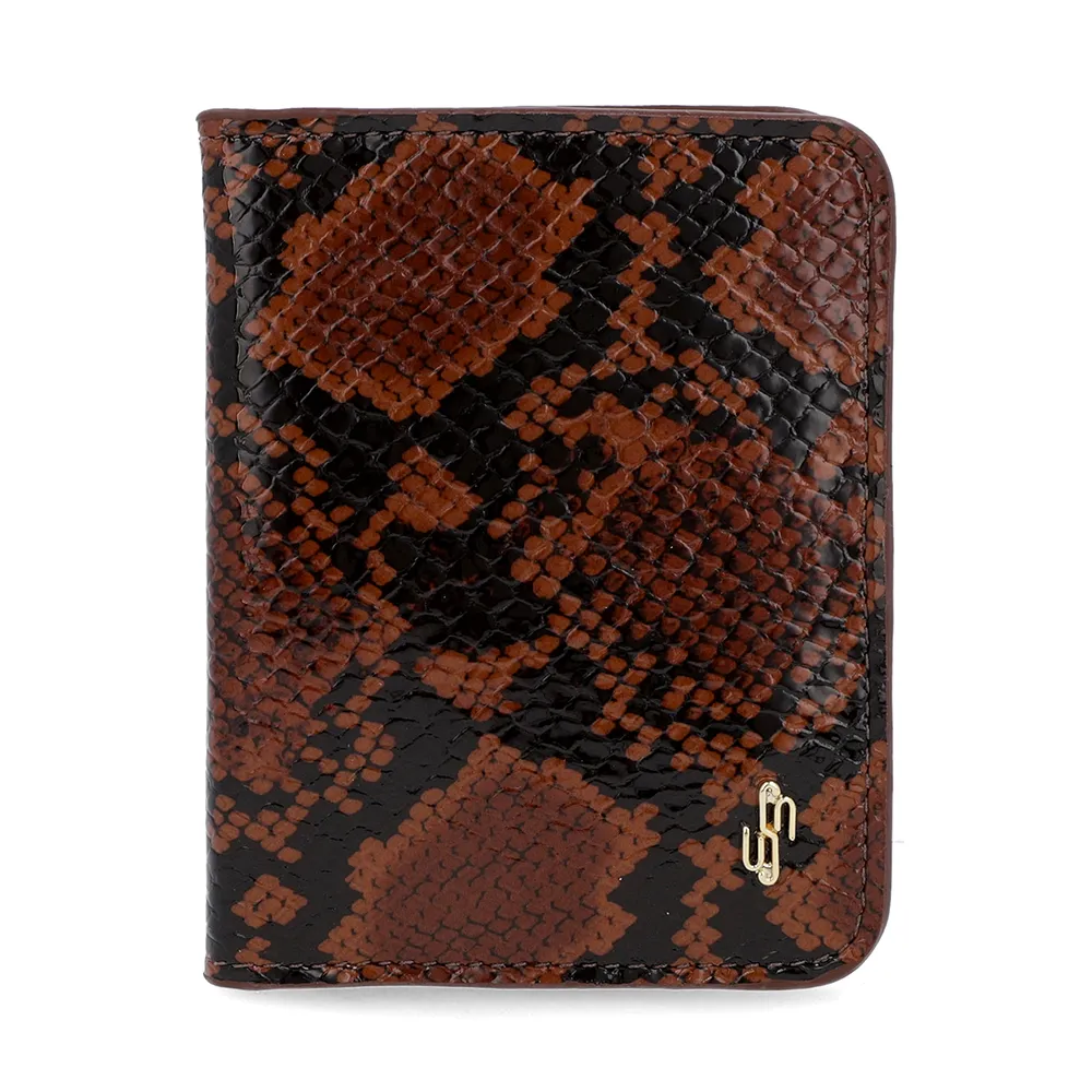 Portefeuille en cuir à imprimé animal