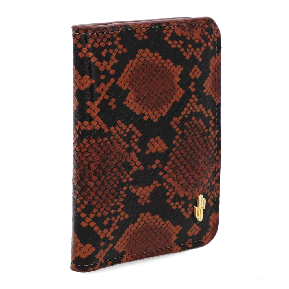 Portefeuille en cuir à imprimé animal