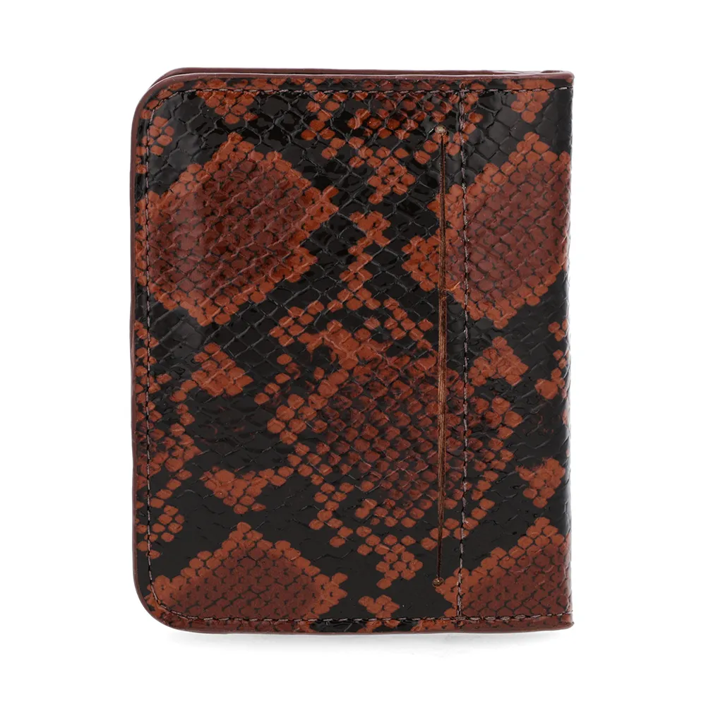 Portefeuille en cuir à imprimé animal