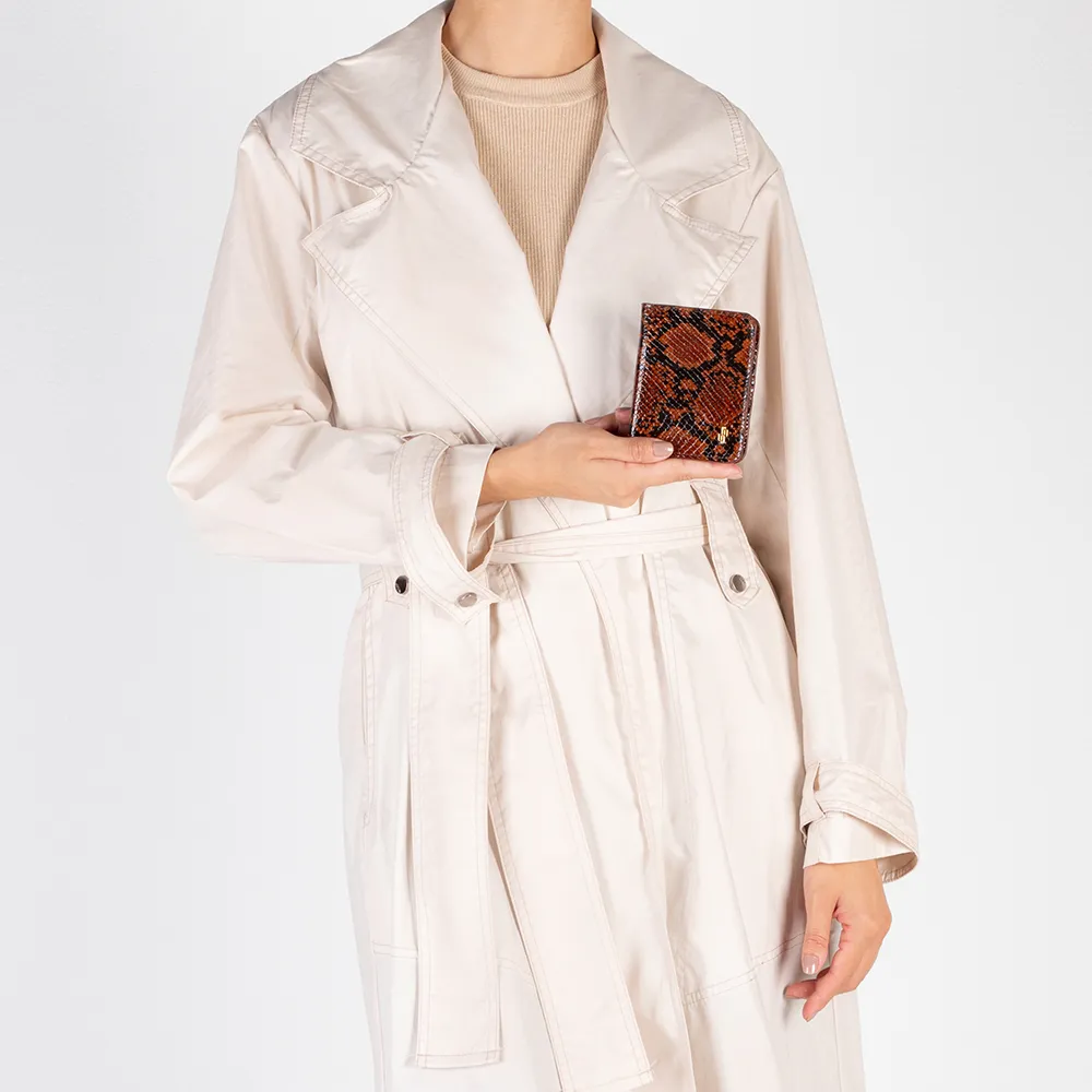 Portefeuille en cuir à imprimé animal