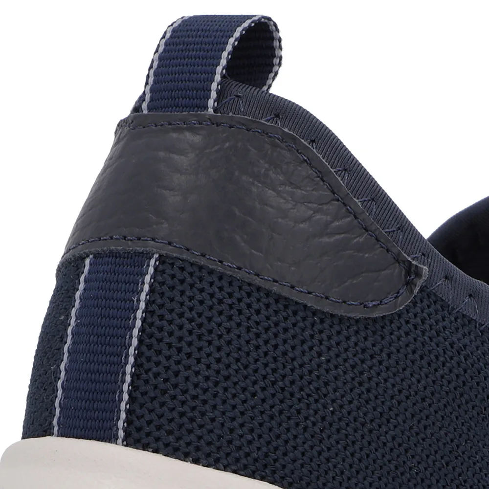 Baskets à semelle haute en tissu bleu