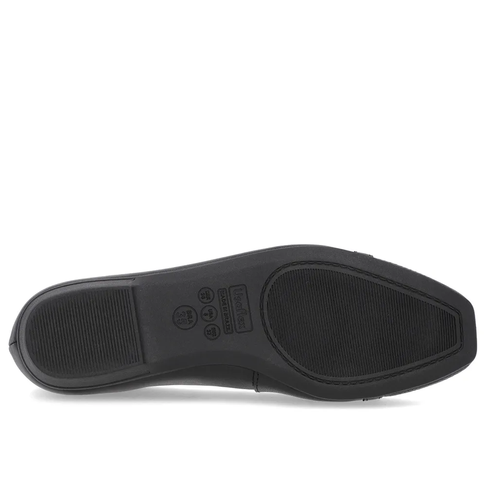 Baskets en cuir noir avec bout noir