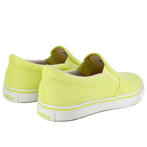 Baskets décontractées à enfiler en tissu vert