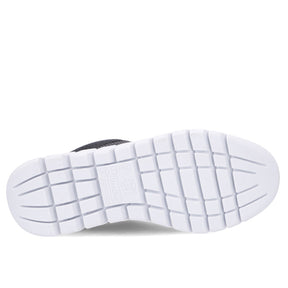 Baskets décontractées en cuir noir avec détails texturés