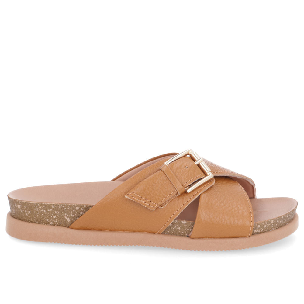 Boucle coulissante en cuir marron basique