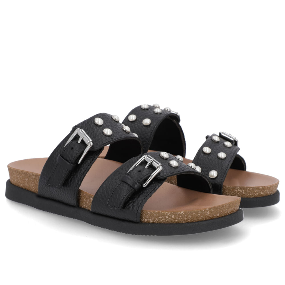 Claquettes Birkenstock en cuir noir
