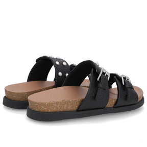 Claquettes Birkenstock en cuir noir