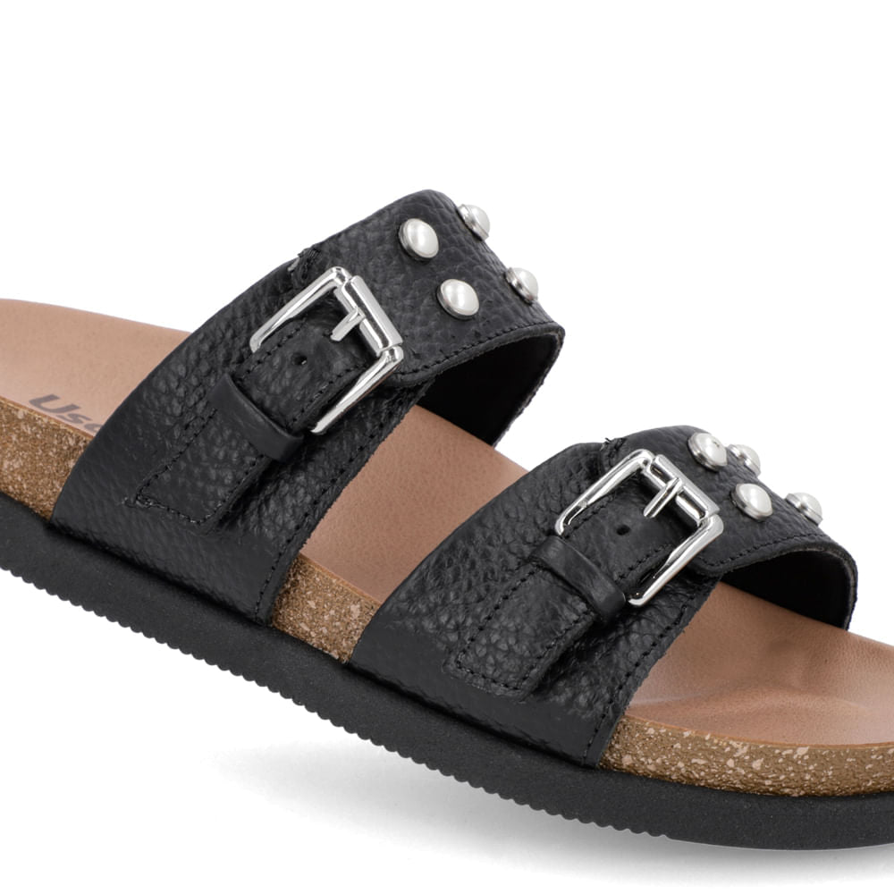 Claquettes Birkenstock en cuir noir