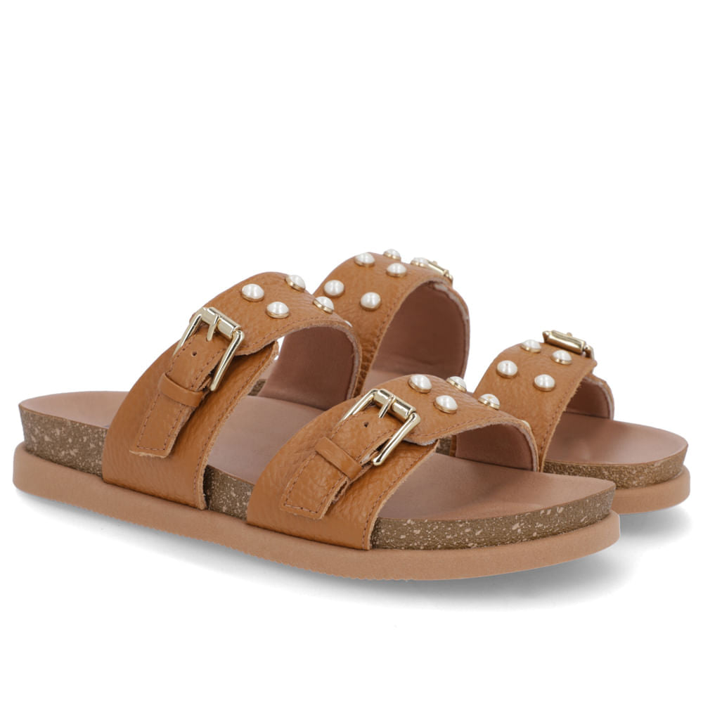 Claquettes Birkenstock en cuir marron