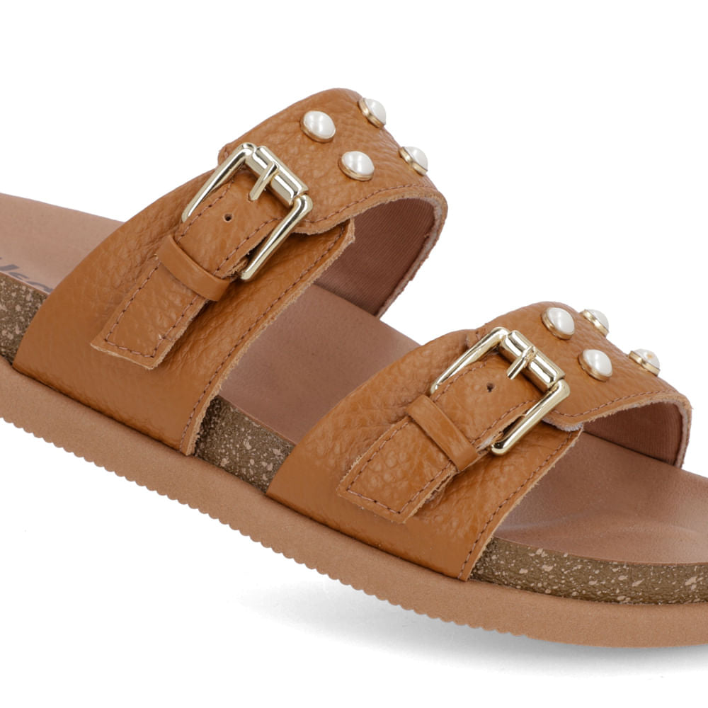 Claquettes Birkenstock en cuir marron