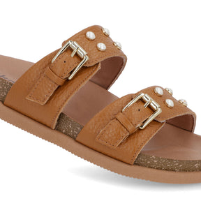 Claquettes Birkenstock en cuir marron