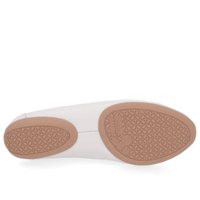 Mocassins basiques en cuir blanc cassé
