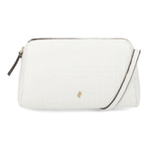 Bolsa Tiracolo Couro Branca Textura
