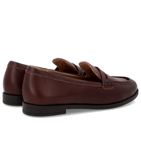 Mocassin en cuir marron avec sangle