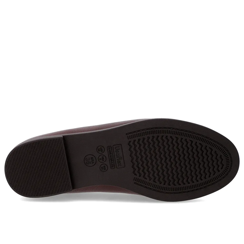 Mocassin en cuir marron avec sangle