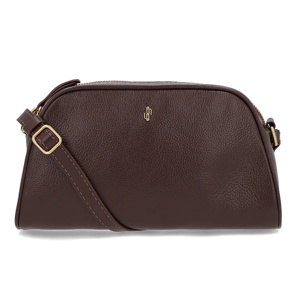 Sac à bandoulière en cuir marron Pinhão