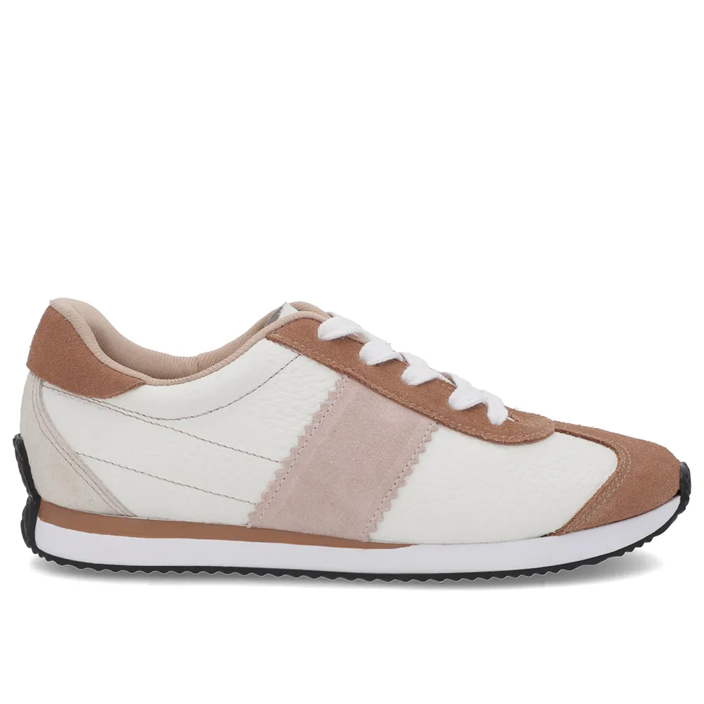Baskets en cuir blanc avec détails latéraux