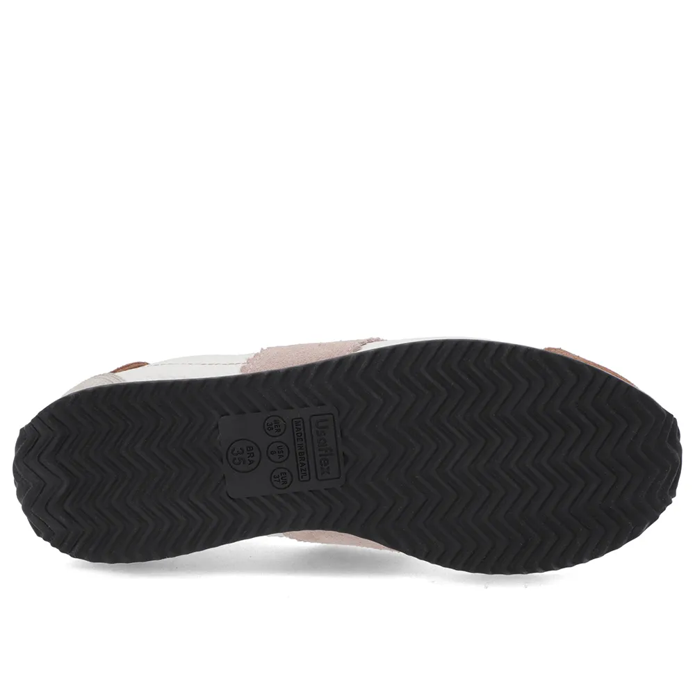 Baskets en cuir blanc avec détails latéraux