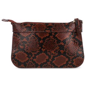 Sac bandoulière en cuir imprimé animal serpent