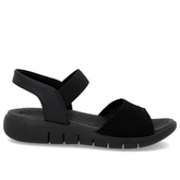 Sandale en tricot noir avec bride élastique