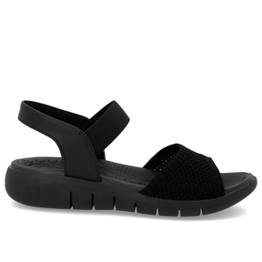 Sandale en tricot noir avec bride élastique