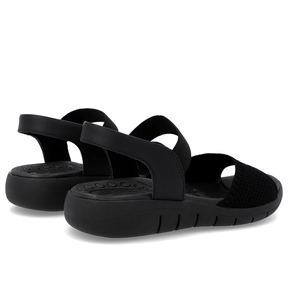 Sandale en tricot noir avec bride élastique
