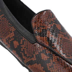 Mocassins à bout rond à imprimé animal