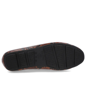 Mocassins à bout rond à imprimé animal