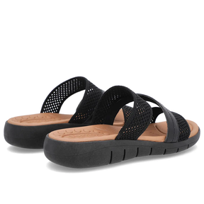 Sabot plat en tricot noir
