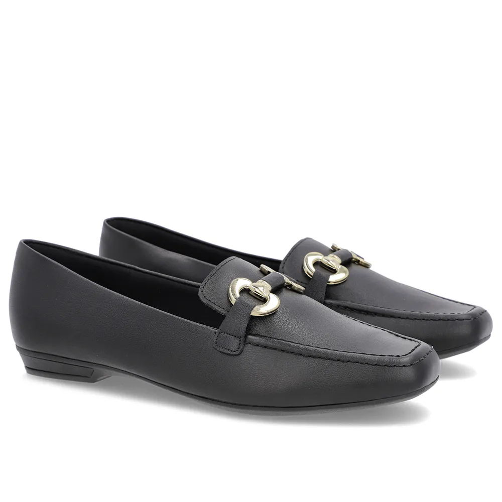 Mocassins à bride en cuir noir