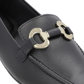 Mocassins à bride en cuir noir