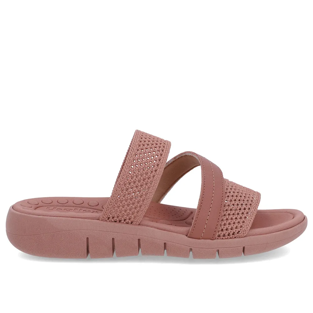 Sabot plat en tricot rose