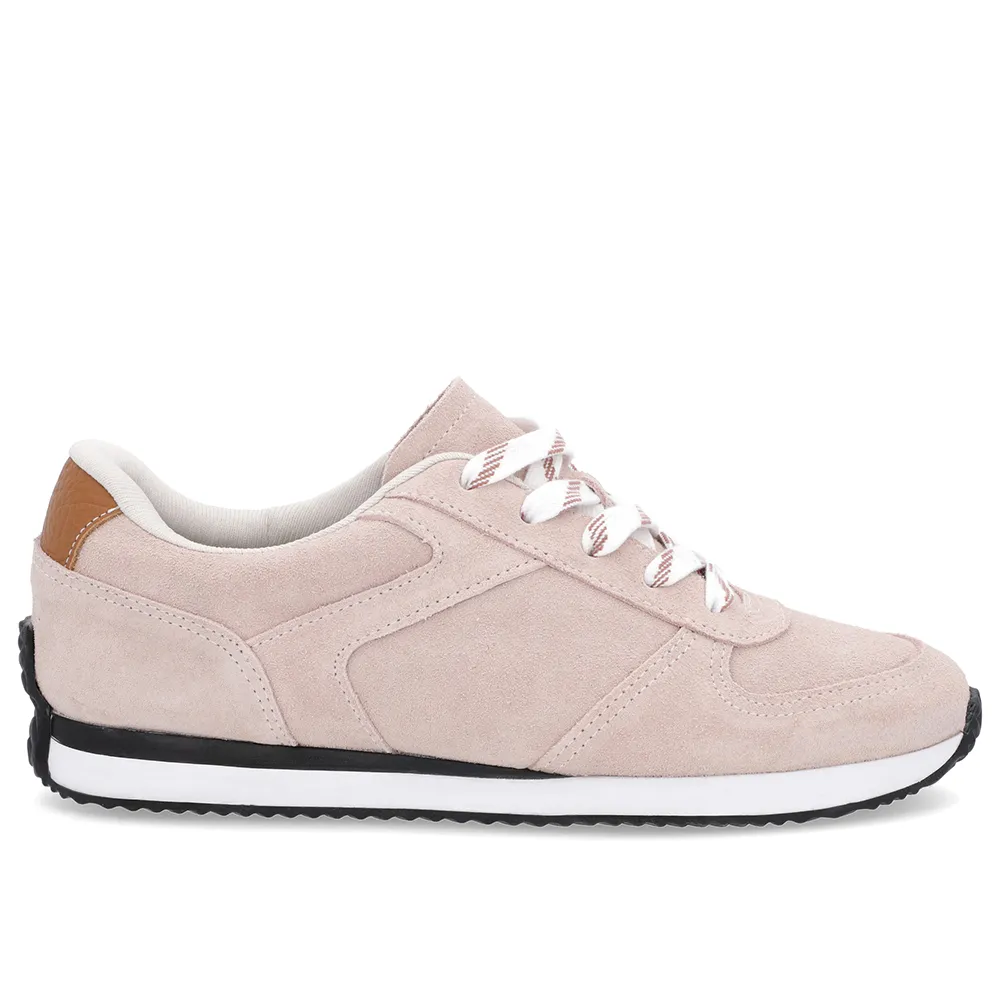 Baskets à lacets en daim rose