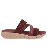 Sabot plat en tricot rouge