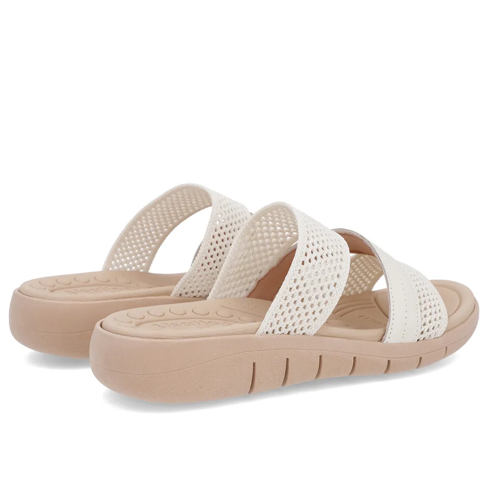Sabot plat en tricot blanc ivoire