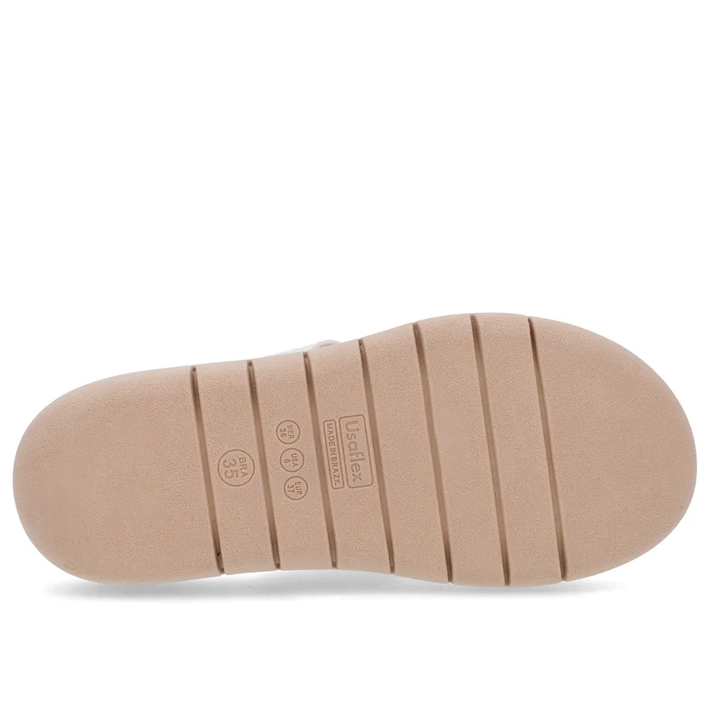 Sabot plat en tricot blanc ivoire