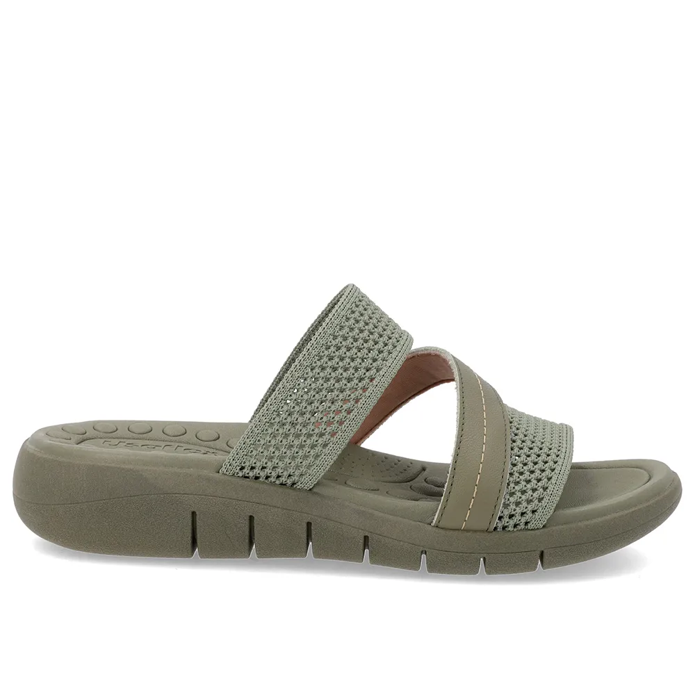 Sabot plat en tricot vert