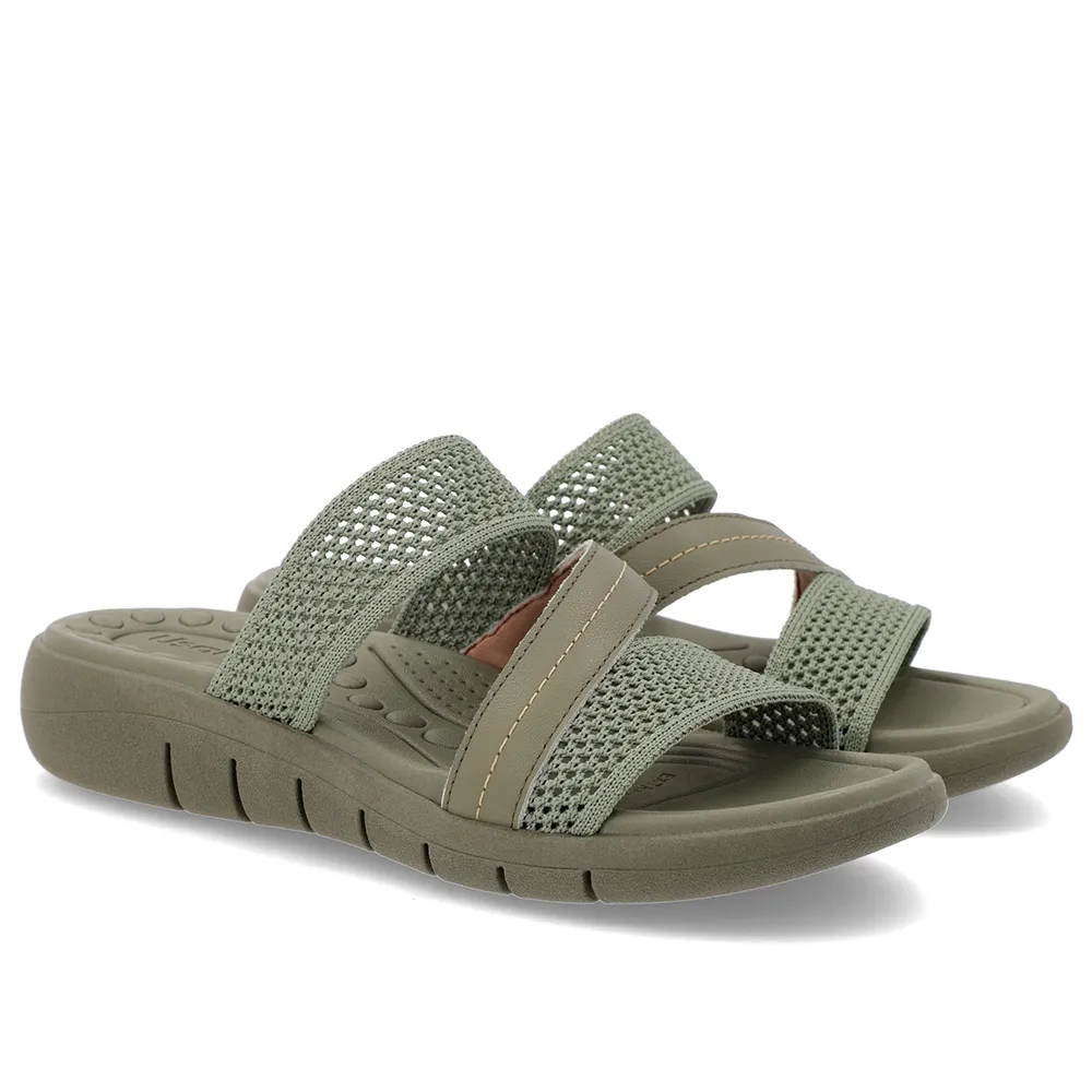 Sabot plat en tricot vert