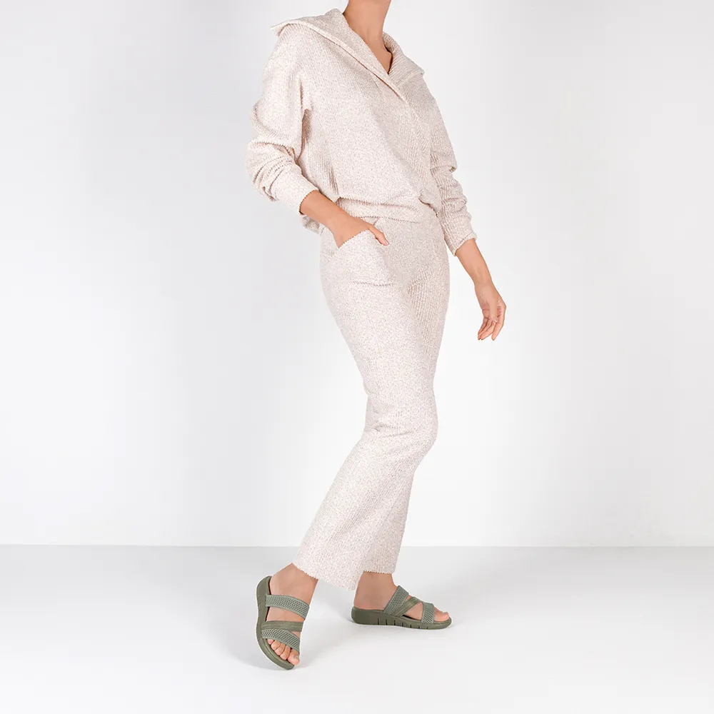 Sabot plat en tricot vert
