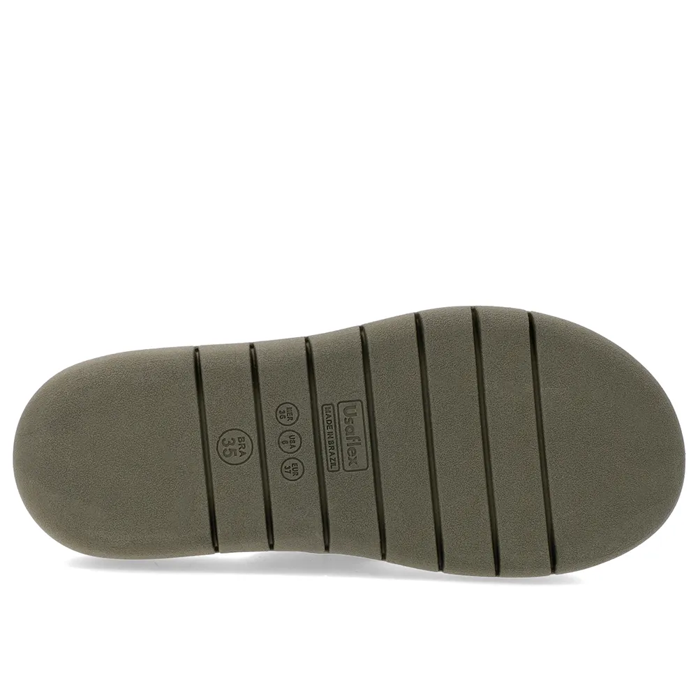 Sabot plat en tricot vert