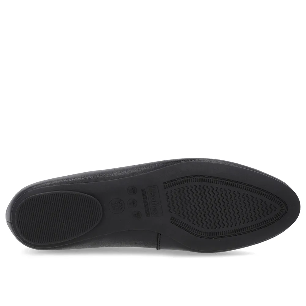 Baskets en cuir noir avec bout noir