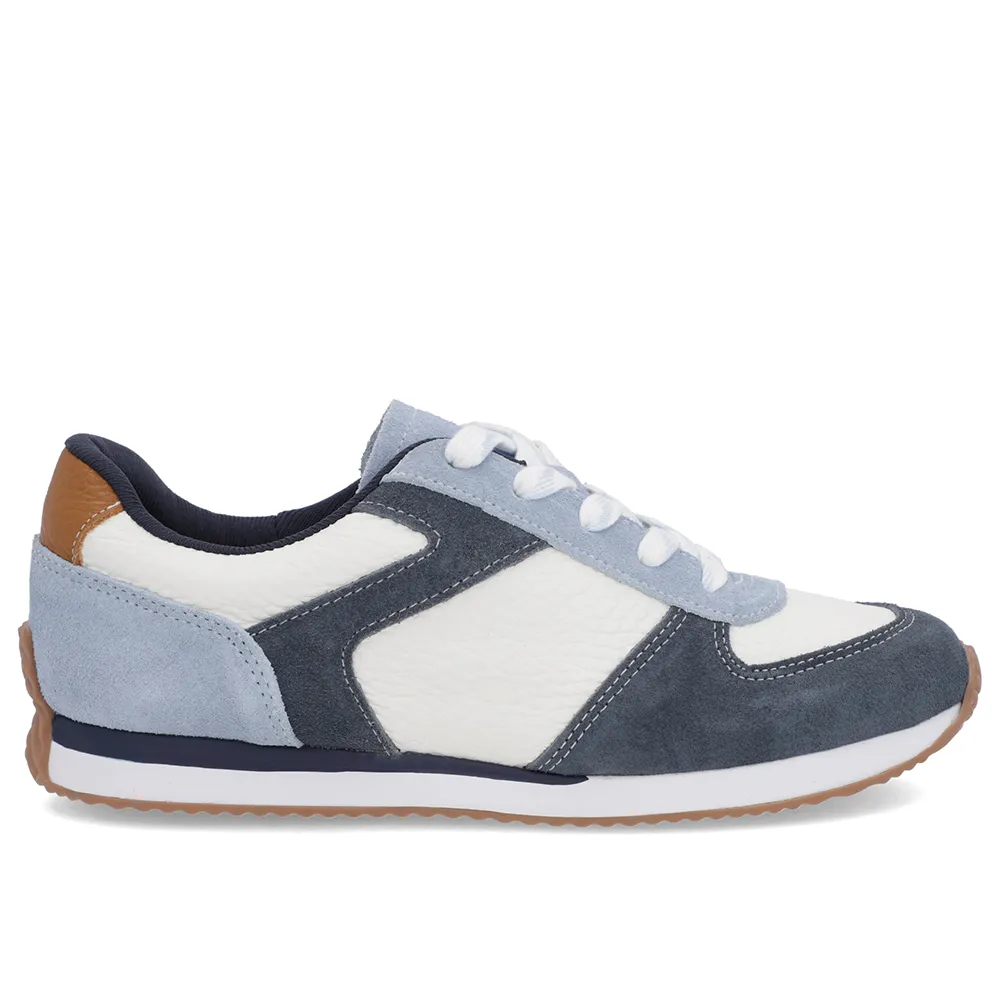 Baskets à lacets en daim bleu