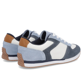 Baskets à lacets en daim bleu