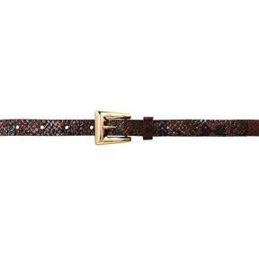 Ceinture en cuir à imprimé animal serpent